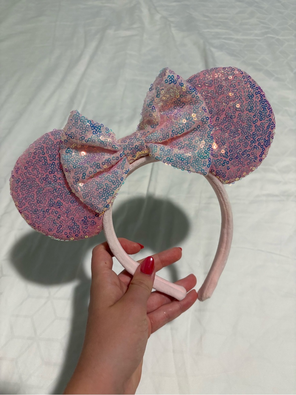 Pink Sequin Mickey Disney Ears